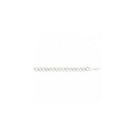 SS-71-000-09 9 inch Anti-Tarnish Sterling Silver Lite Curb Link Bracelet