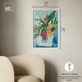 thumbnail image 5 of Tropical Flower Bag Flowers In Vase Paintings Canvas Wall Art by Art Remedy, White Floater Frame, 17" x 25", 5 of 7