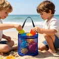 thumbnail image 6 of LWVITH Breathable Mesh Toy Bucket for Beach Pool, Kids Toy Storage Bag with Handle, Mesh Tote for Bathroom Bath Basket, Beach Towel Carry Bag for Ocean Trip, Lightweight Travel Organization, 6 of 8