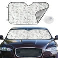 thumbnail image 3 of Lsque Rabbit Eating Car Windshield Sun Shade | Accordion Folding Style Auto Shade for Car Truck SUV Van | Blocks UV Rays Sun Visor Protector | Small, 3 of 7
