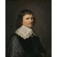 thumbnail image 2 of Jacob Willemsz. Delff The Younger 12x14 Black Ornate Wood Framed Double Matted Museum Art Print Titled: Portrait of a Man, Thought to Be Salomon Van Schoonhoven (1617-1653), Lord Lieute, 2 of 5