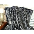 thumbnail image 2 of Thomas Collection Black White Faux Fur Throw Blanket - 16417, 2 of 5