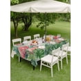 thumbnail image 4 of Outdoor Tablecloth with Umbrella Hole for Patio/Picnic/Party/Camping, Pink Flamingo Waterproof Table Cloth Rectangle Table Cover Washable, Summer Tropical Palm Leaves Burlap (52"x 70"), 4 of 9