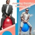 thumbnail image 3 of Lewtemi 3 Pcs 29 Inch Bouncing Ball with Handle, Outdoors Hopper Jumping Hopping Ball and Air Pump for Sports School Games Exercise (Red, Blue, Green), 3 of 7
