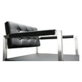 thumbnail image 6 of TOV Furniture Director Black Vegan Leather Counter Stool with Silver Legs, 6 of 7