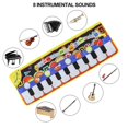 thumbnail image 5 of Estera de piano musical 19 teclas Teclado de piano Estera de juego Niños Educación temprana Juguetes musicales Estera musical Altavoz incorporado y grabación Música Estera de baile, 5 of 5