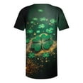 thumbnail image 3 of Tauxra St Patricks Day Womens Short Sleeve Top, V Neck Holiday Button Down Blouse with Printed, for Casual Wear and Festive Parties, 3 of 5