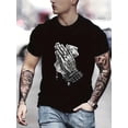 thumbnail image 1 of Camiseta con gráfico "Manos en oración" para hombre: cómoda y elegante camiseta de verano para adultos, hombres, mujeres, adolescentes y jóvenes., 1 of 6