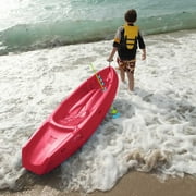 Lifetime Wave 6 ft Youth Sit-On-Top Kayak with Paddle, Fire Red (91401)