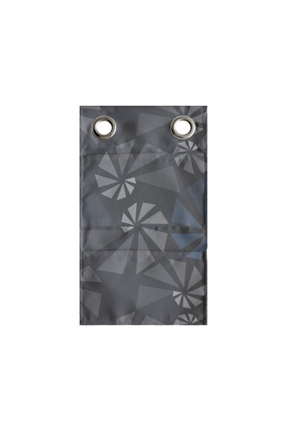 Abstract Art Hanging Pocket Organizer, Geometric Shapes Forming Spiral Hexagon Contours Along Triangles Modern, Printed Polyester Storage Bag with Pockets, 9" x 27", Slate Blue Grey