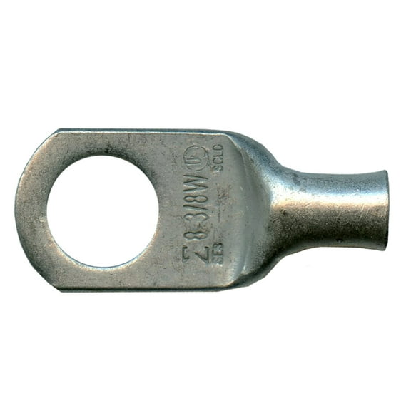 Tinned Copper Lug 8 AWG Gauge 3/8" Ring Wire Terminal Battery Cable End Connector - 10 Pack