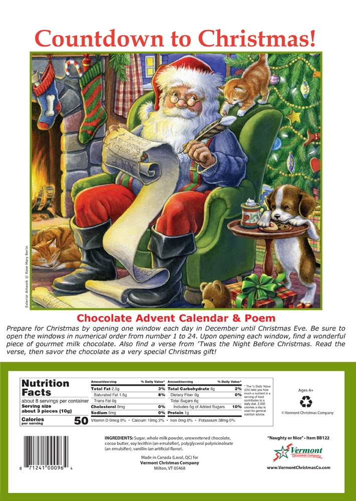 Vermont Christmas Co. Naughty or Nice Advent Calendar 2023