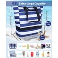 thumbnail image 2 of NBERMOTION Beach Bag with Detachable Cooler, 62L Large Beach Bags Waterproof Sandproof for Women,Travel Tote Bag for Family, 2 of 7