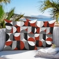thumbnail image 4 of Outdoor Pillow Cover Mid Century Geometric Set of 2 Waterproof Throw Pillowcases Abstract Modern Red Decorative Patio Furniture Pillows for Couch Garden Indoor & Outdoor Use, 4 of 9