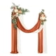 thumbnail image 2 of Kit de flores artificiales para arco de boda con cortina de arco, corona de rosas para arco de boda Naranja, 2 of 9