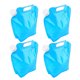 thumbnail image 1 of 4 bolsas de agua de 5 l para exteriores, portátiles, de gran capacidad, aptas para uso alimentario, para camping (transparentes y azules), 1 of 7