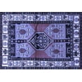 thumbnail image 1 of Ahgly Company Machine Washable Indoor Rectangle Persian Blue Traditional Area Rugs, 2' x 5', 1 of 4