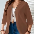thumbnail image 3 of Posijego Womens Plus Size Cardigans 3/4 Sleeve Open Front Lightweight Causal Soft Cardigan Summer Loose Cover ups Jackets, 3 of 7