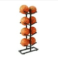 thumbnail image 3 of Miumaeov 4 Layer Double-Sided Basketball Storage Rack Floor Standing Balls Organizer Sports Equipment Display Stand Holder Black, 3 of 16