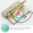 thumbnail image 3 of Creowell Strawberries Watercolor Travel Jewelry Box for Bridesmaids Green, 3 of 5