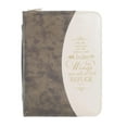 thumbnail image 2 of Psalm 91:4 Bible Cover, Gold Flecked Brown, Large, 2 of 10