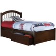 thumbnail image 1 of Atlantic Furniture Windsor Lit de Rangement à Deux Broches en Noyer, 1 of 3
