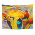 thumbnail image 1 of UFAEZU Floral Bouquet Abstraction In The Modern Kandinsky Executed Oil On Canvas Wall Art Hanging Tapestry Home Decor for Living Room Bedroom Dorm 60x80 inch, 1 of 2