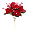 thumbnail image 1 of Ramo de Flores Artificial Moyic 5 Ramas 15 Cabezas de Terciopelo Rosa Decoración para Boda Fiesta, 1 of 6