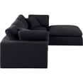 thumbnail image 4 of Meridian Furniture Comfy Black Linen Textured Fabric Modular Sectional, 4 of 15