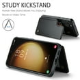 thumbnail image 4 of Allytech Business Wallet Case for Samsung Galaxy S23 with Credit Card Holder, [RFID Blocking] [Camera Screen Protection] PU Leather Magnetic Clasp Kickstand Shockproof Protective Case - Black, 4 of 9
