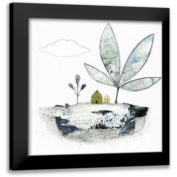 Ogren, Sarah 12x12 Black Modern Framed Museum Art Print Titled - Litter Terrarium Houses