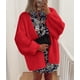 thumbnail image 5 of Suéter PRETTYGARDEN Oversized con Mangas Globo Rojo Talla L, 5 of 8
