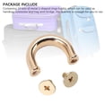thumbnail image 3 of U Rings, 10 Sets Metal U Rings Buckle Handbag Connector with PH Screws Strong Long Lasting StableTrusted for Leather Crafts, 3 of 7