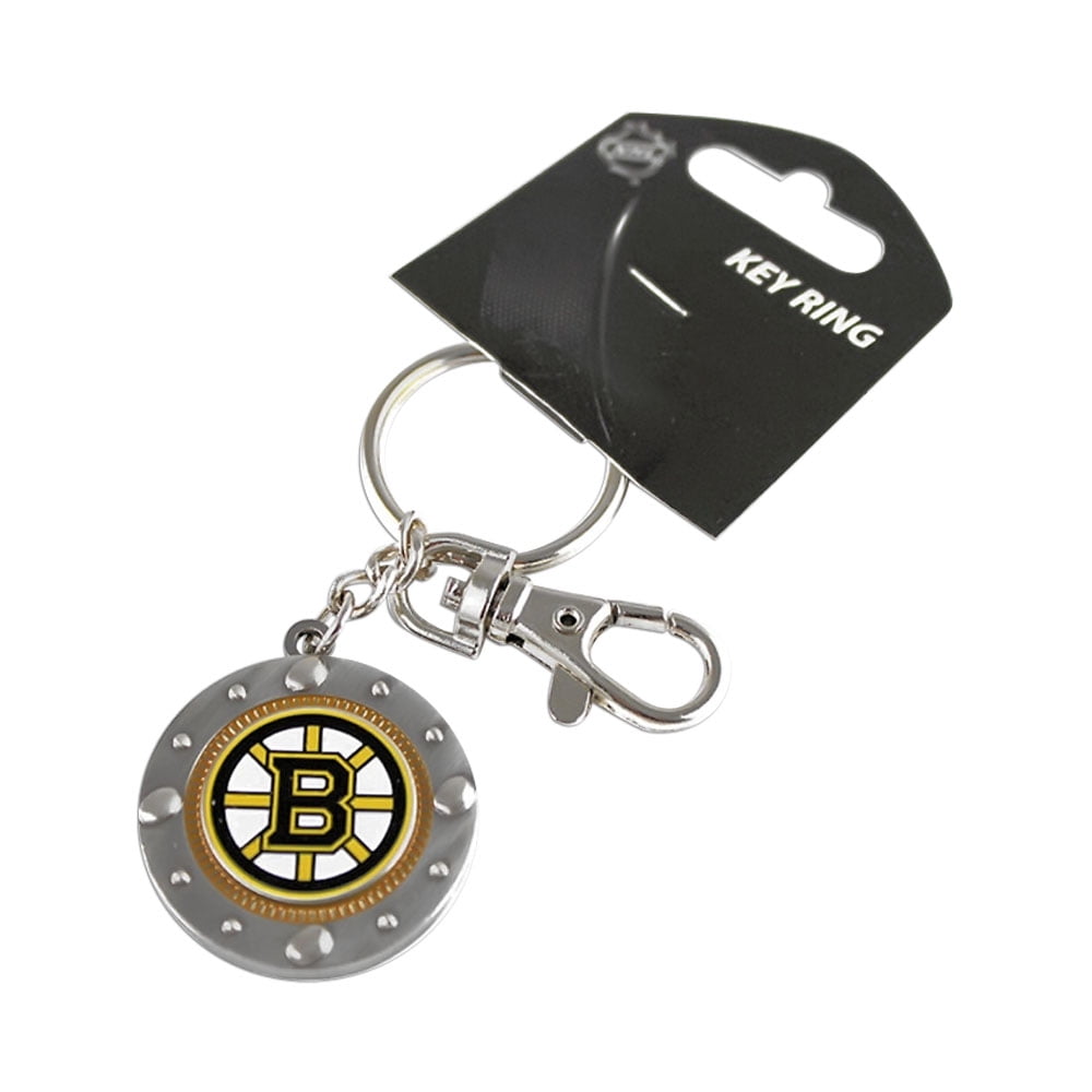 NHL Boston Bruins Sports Team Logo Impact Metal Key Ring Keychain
