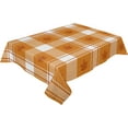 thumbnail image 2 of Fall Tablecloth Rectangle/Oval Thanksgiving Maple Leaf Orange Buffalo Plaid Table Cloth Outdoor Waterproof Fall Tablecloths for Party Picnic Indoor Table Cover for Dining/Kitchen 60x84inch, 2 of 6