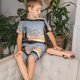 thumbnail image 4 of Balery Elephant Giraffe Conjunto de Pijama Infantil de Manga Corta con Estampado – Ropa de Dormir de Algodón Suave-3X-Large, 4 of 5