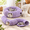 Dusty Purple-Round, variant on Round Cat Tunnel for Indoor Cats, Cream White, Soft Pet Bed and Play
