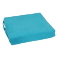thumbnail image 3 of Blazing Needles Indoor 16" x 16" Microsuede Chair Cushion, Aqua Blue, 3 of 4