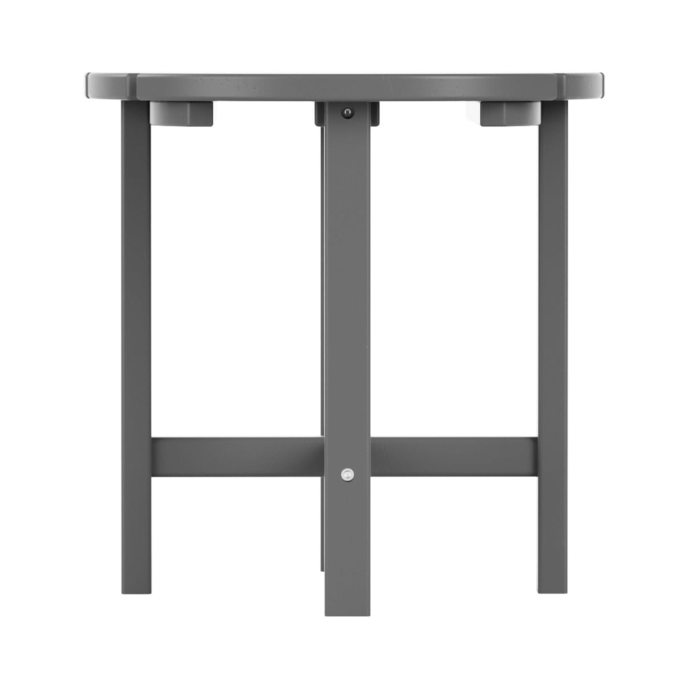 Garden 3-Piece Set Classic Plastic Adirondack Porch Rocking Chair with Round Side Table Included, Gray
