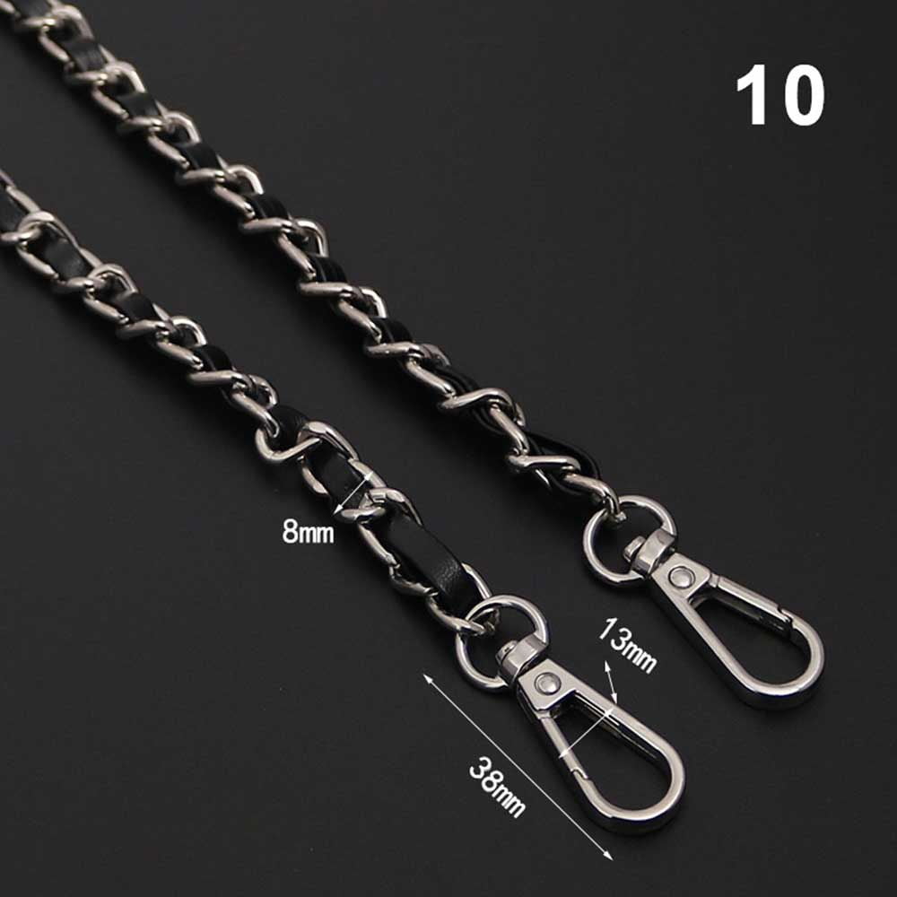 Bag Chain With Pu Leather Diy Replacement Shoulder Crossbody Metal