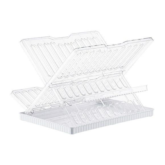 Abbracc Collapsible Dish Drying Rack Dish Drainer Rack Collapsible Folding Dish Rack for
