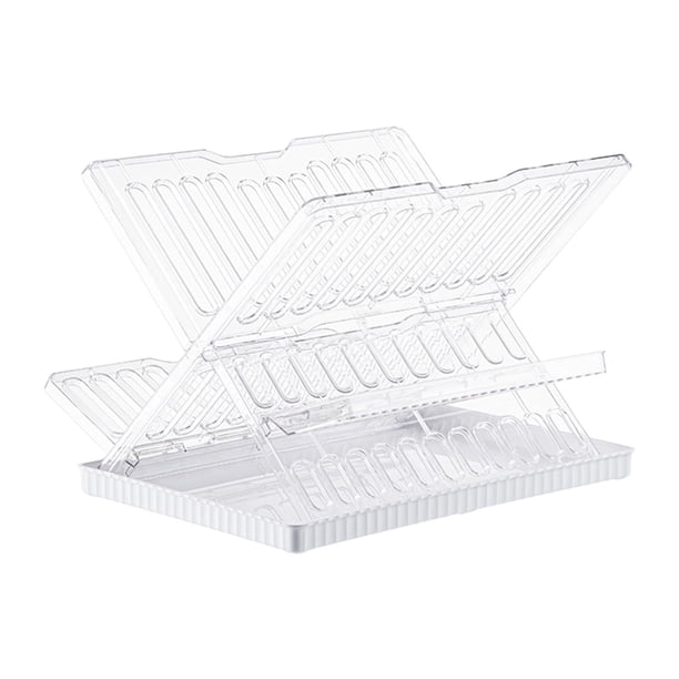 Escurridor de platos plegable, escurridor de platos plegable, organizador de escurreplatos, estante de platos plegable multiusos y escurridor para