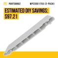 thumbnail image 4 of Paquete de 2 deflectores de tambor PartsBroz WP33001755 para secadora Whirlpool, 4 of 7
