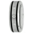 thumbnail image 2 of 1/10ctw Men's Tungsten and Black Resin 8MM Diamond Accent Wedding Band, 2 of 4
