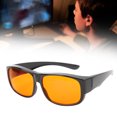 thumbnail image 3 of Gafas bloqueadoras de luz azul lentes ámbar-naranja gafas antifatiga ocular para juegos lectura adolescentes niños TV, 3 of 8