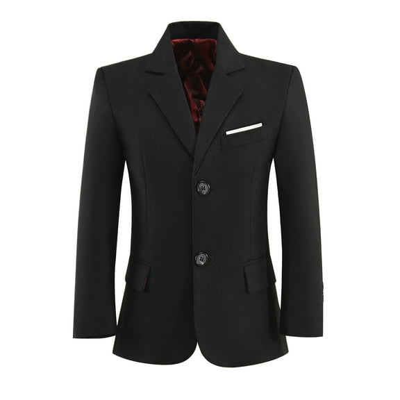 Boy's Black Suit Jacket Formal Suit for Wedding