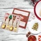 thumbnail image 1 of Mini Juego de Cuchara y Tenedor Navideños | Cubiertos de Postre de Acero Inoxidable Dorados y Plateados | Caja de Regalo Portátil | Utensilios para Café, Té y Sopa | Vajilla Festiva para Familias y F, 1 of 6