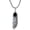 Obsidian, variant on Silver Tone Alloy Feather Gemstone Pendant Necklace, Vintage Daily Jewelry Gift for Men Women
