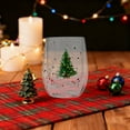 thumbnail image 2 of Christmas Glasses 14oz Christmas Tree Stemless Glass Double Old Fashioned Drinking Cups Party Xmas Gift for Family Friends Party Event, 2 of 3