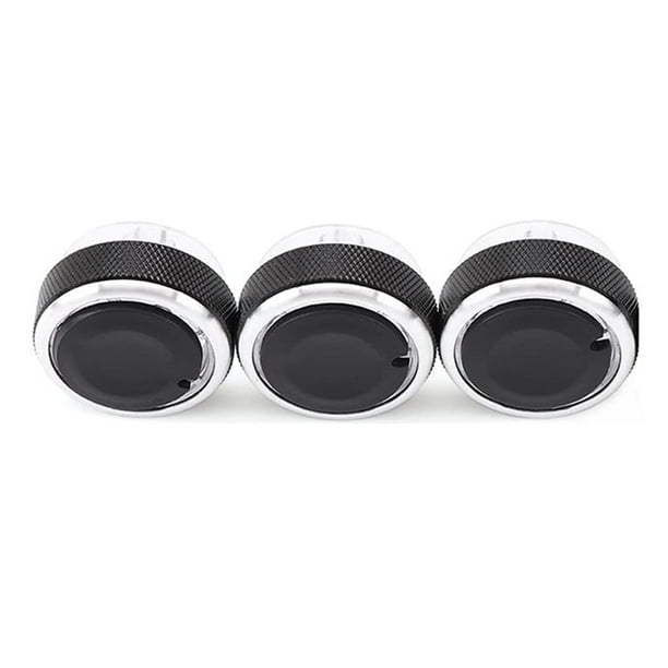 Kenally Paquete de 3 perillas de aire acondicionado ABS portátiles extraíbles reutilizables elegantes piezas de interruptor de Control de calor Automoción decorativa y accesorios Le noir Kenally VI015638-01B